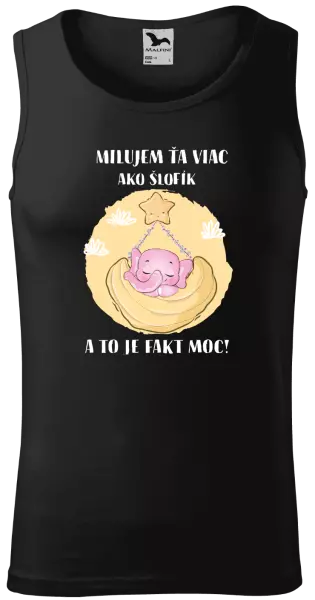 Pánske tielko Milujem ťa viac ako šlofík