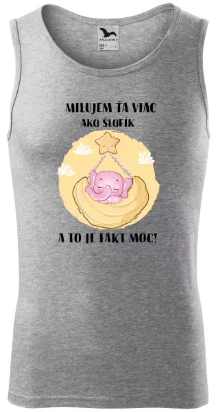 Pánske tielko Milujem ťa viac ako šlofík