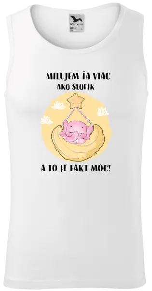 Pánske tielko Milujem ťa viac ako šlofík