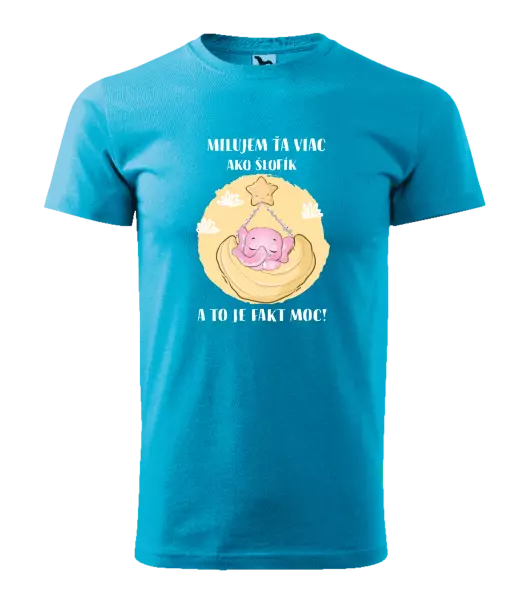 Pánske tričko Milujem ťa viac ako šlofík