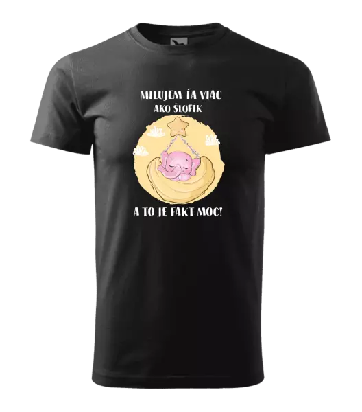 Pánske tričko Milujem ťa viac ako šlofík