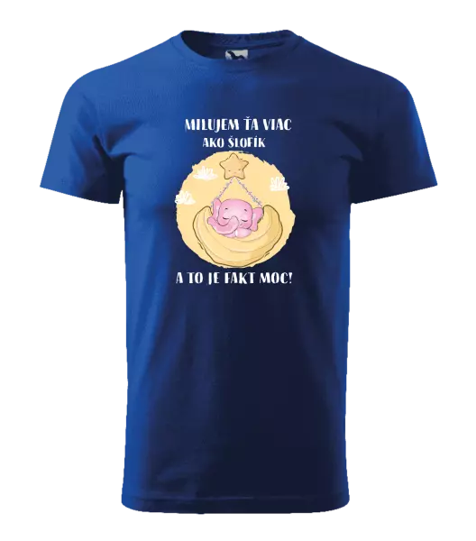 Pánske tričko Milujem ťa viac ako šlofík