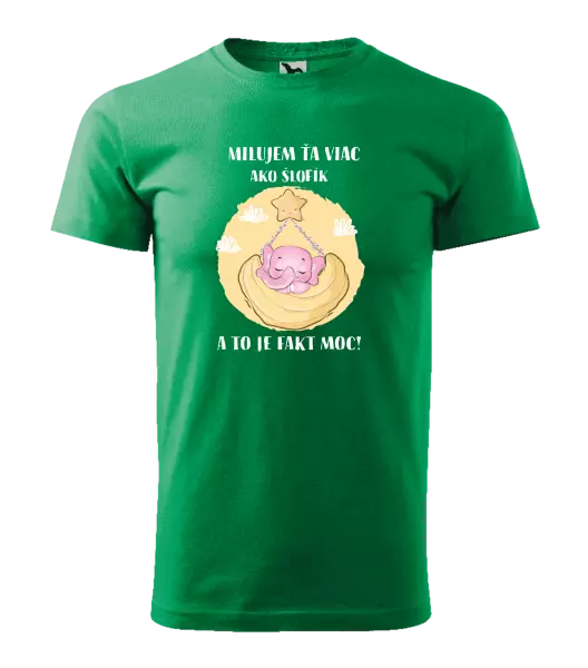 Pánske tričko Milujem ťa viac ako šlofík