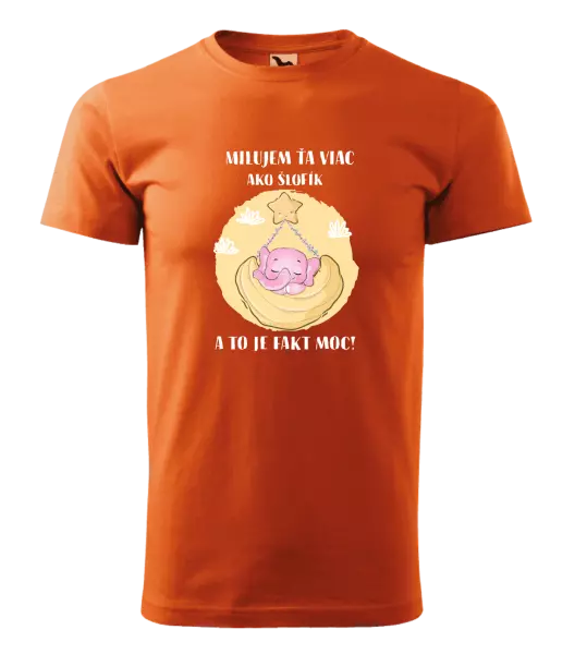 Pánske tričko Milujem ťa viac ako šlofík