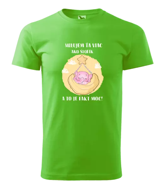 Pánske tričko Milujem ťa viac ako šlofík