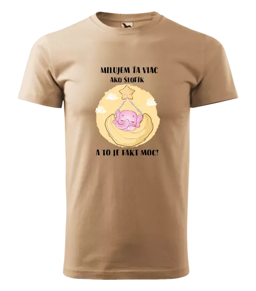 Pánske tričko Milujem ťa viac ako šlofík