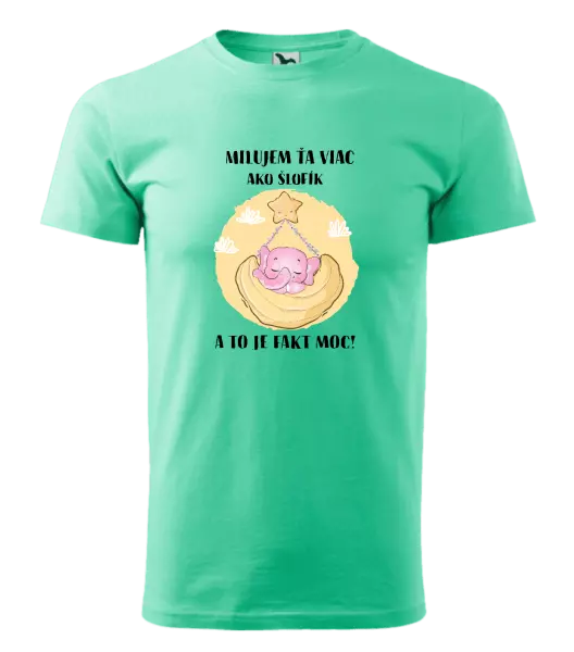 Pánske tričko Milujem ťa viac ako šlofík