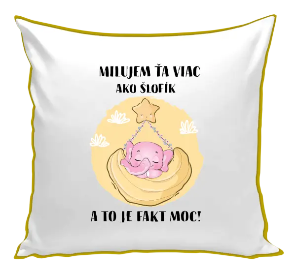 Vankúš Milujem ťa viac ako šlofík