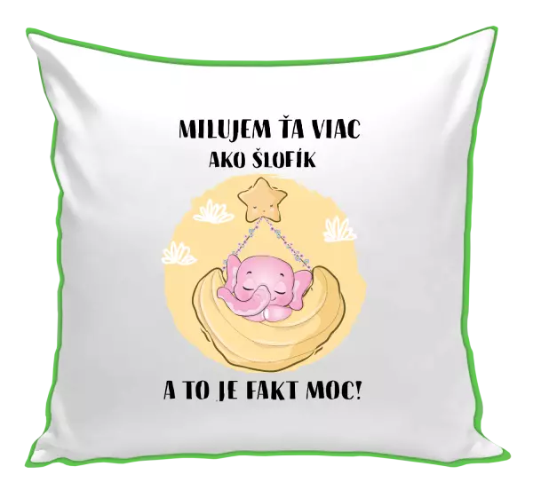 Vankúš Milujem ťa viac ako šlofík