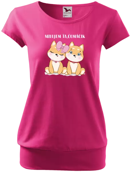 Dámske tričko Milujem ťa, čumáčik