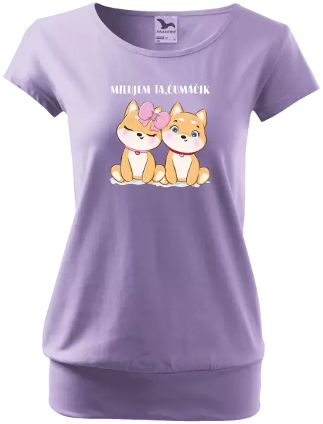 Dámske tričko Milujem ťa, čumáčik