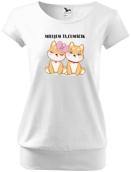 Dámske tričko Milujem ťa, čumáčik