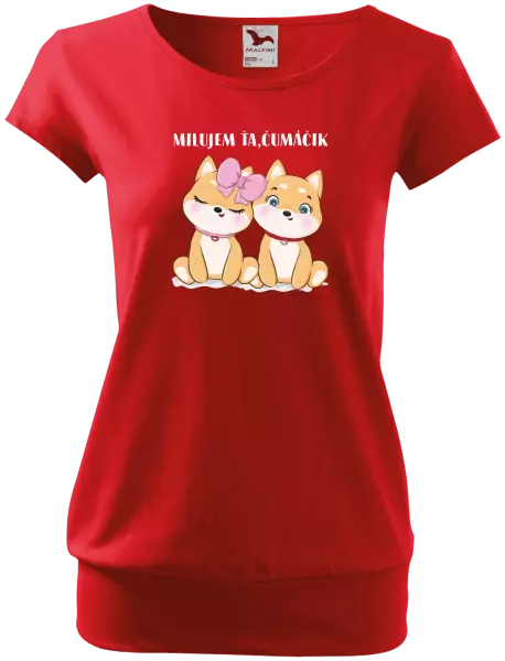 Dámske tričko Milujem ťa, čumáčik