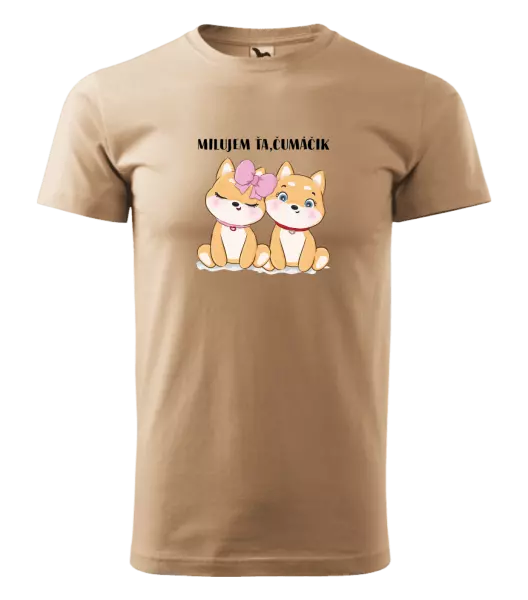 Pánske tričko Milujem ťa, čumáčik