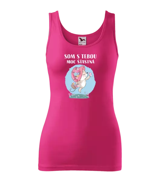 Dámske tielko Som s tebou moc šťastná
