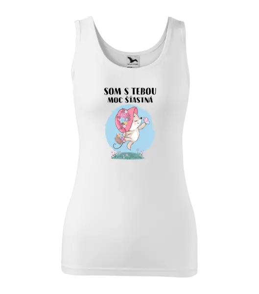 Dámske tielko Som s tebou moc šťastná