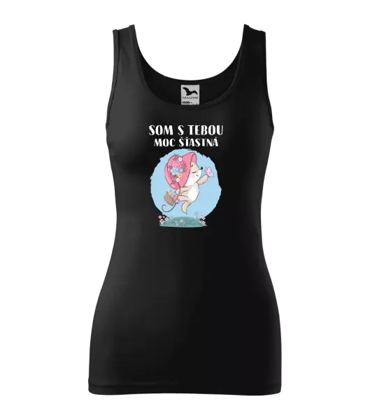 Dámske tielko Som s tebou moc šťastná