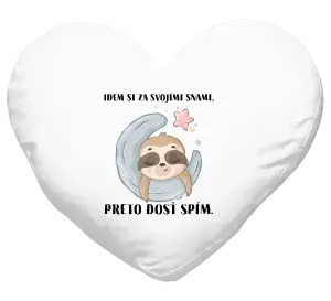 Vankúš Idem si za svojími snami, preto dosť spím.