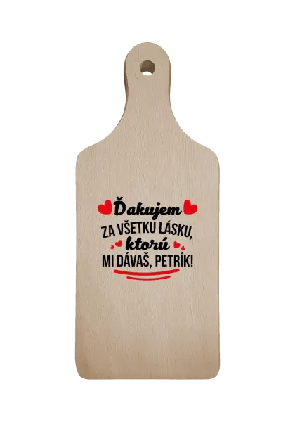 Doštička Ďakujem za všetku lásku ktorú...
