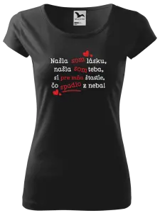 Dámske tričko Našla som lásku, našla som teba