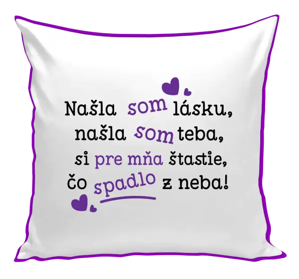 Vankúš Našla som lásku, našla som teba
