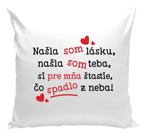 Vankúš Našla som lásku, našla som teba