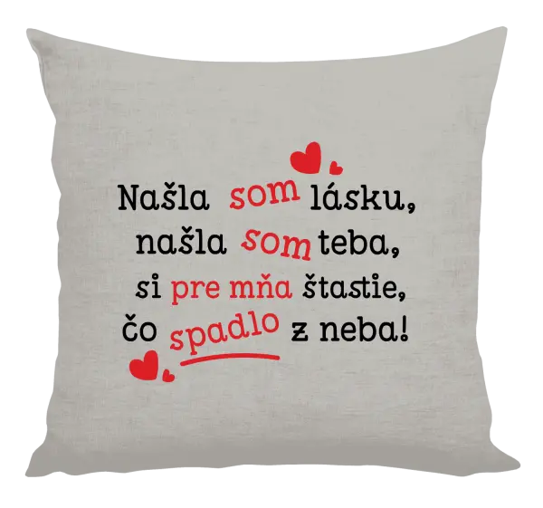 Vankúš Našla som lásku, našla som teba