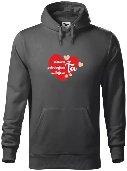 Pánska mikina Chem,potrebujem,milujem ťa