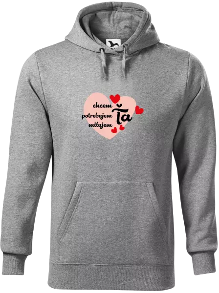 Pánska mikina Chem,potrebujem,milujem ťa