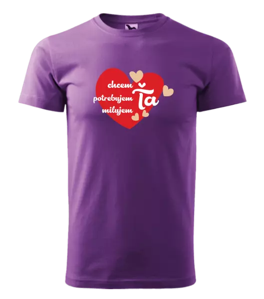 Pánske tričko Chem,potrebujem,milujem ťa