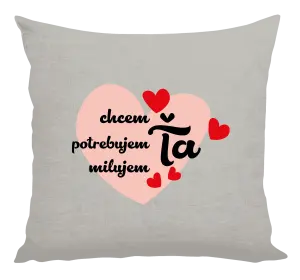 Vankúš Chem,potrebujem,milujem ťa