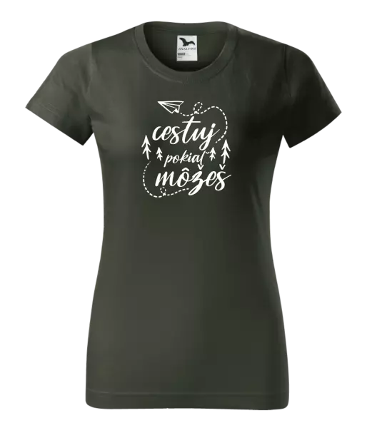 Dámske tričko Cestuj pokiaľ môžeš