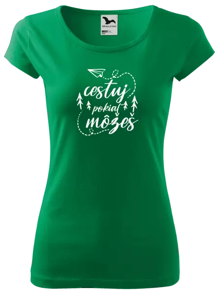 Dámske tričko Cestuj pokiaľ môžeš