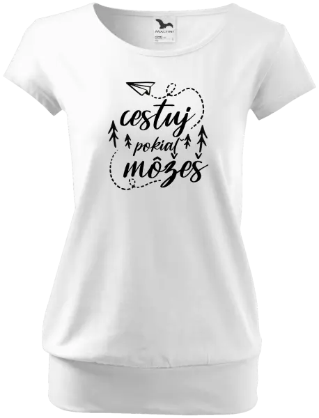 Dámske tričko Cestuj pokiaľ môžeš