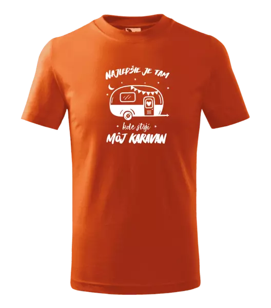 Detské tričko Najlepšie je tam kde stojí môj karavan