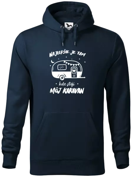 Pánska mikina Najlepšie je tam kde stojí môj karavan