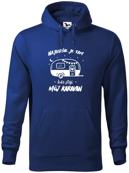 Pánska mikina Najlepšie je tam kde stojí môj karavan