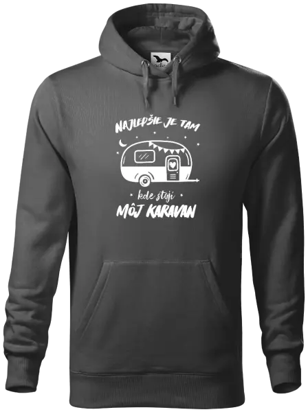 Pánska mikina Najlepšie je tam kde stojí môj karavan
