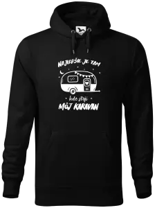 Pánska mikina Najlepšie je tam kde stojí môj karavan