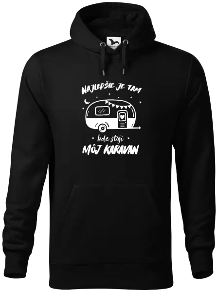 Pánska mikina Najlepšie je tam kde stojí môj karavan