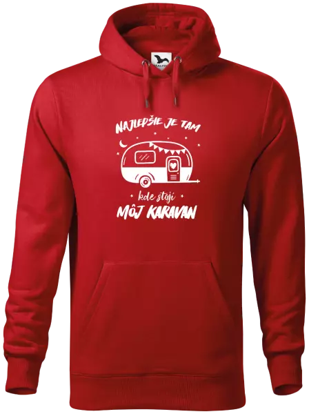 Pánska mikina Najlepšie je tam kde stojí môj karavan