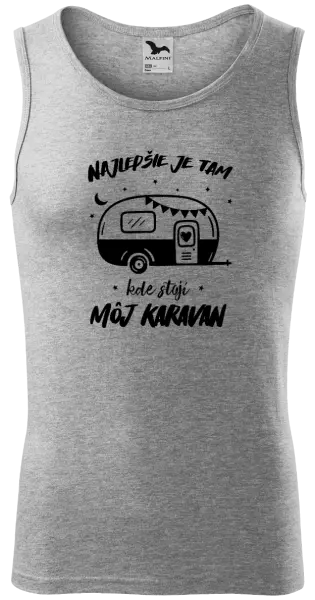 Pánske tielko Najlepšie je tam kde stojí môj karavan