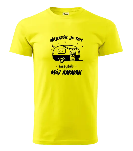 Pánske tričko Najlepšie je tam kde stojí môj karavan