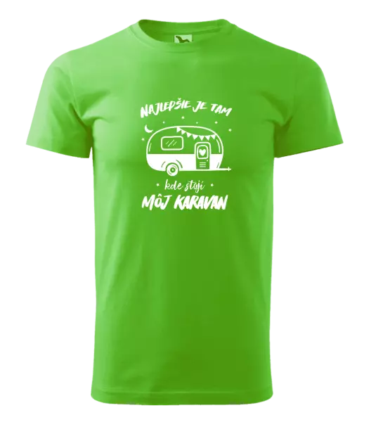 Pánske tričko Najlepšie je tam kde stojí môj karavan
