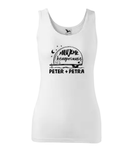 Dámske tielko Milujeme kempovanie