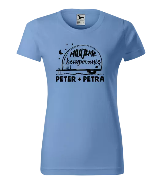 Dámske tričko Milujeme kempovanie