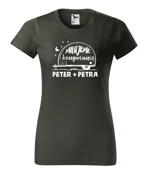 Dámske tričko Milujeme kempovanie