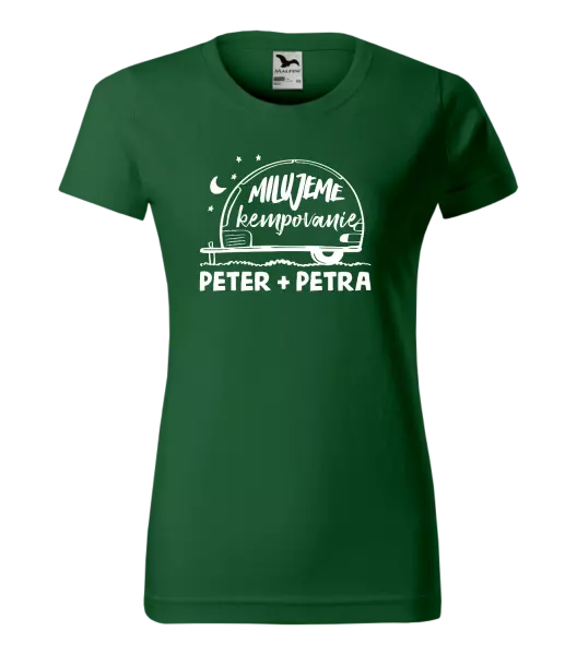 Dámske tričko Milujeme kempovanie