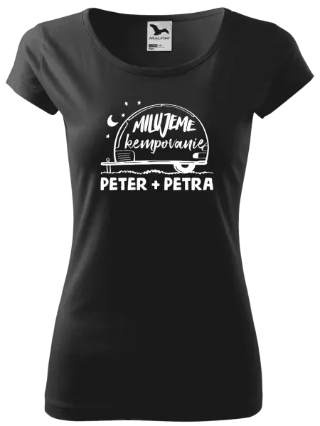 Dámske tričko Milujeme kempovanie