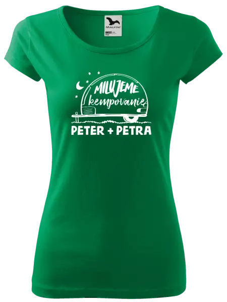 Dámske tričko Milujeme kempovanie